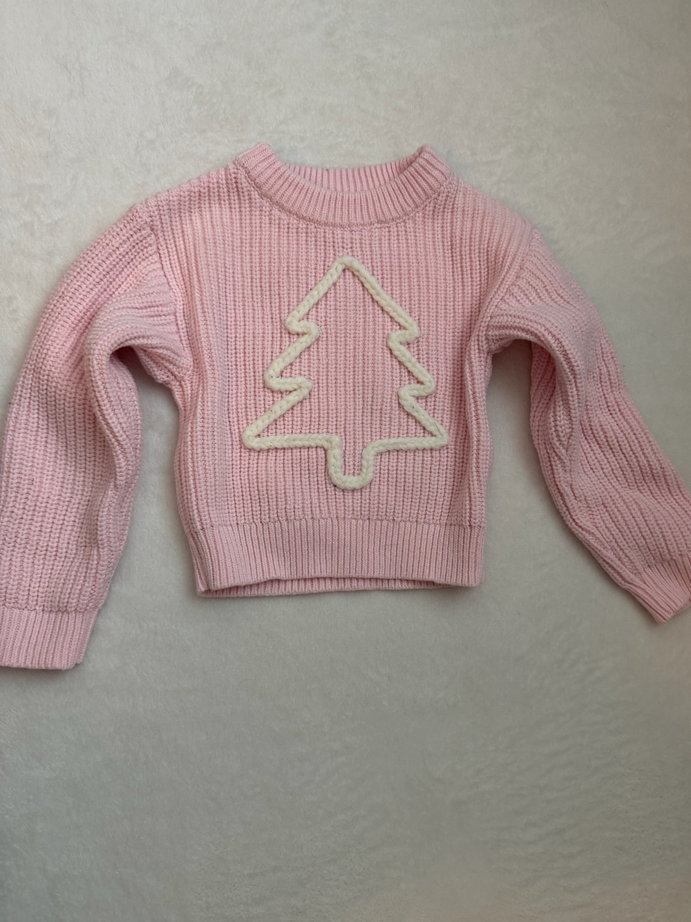 Tullabee Pink Christmas tree sweater